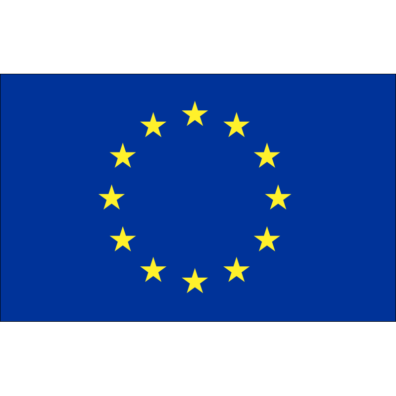 Flaga Unii Europejskiej z karabińczykami