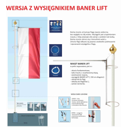Maszt flagowy typu Baner Lift
