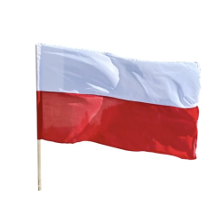 Flaga Polski Standard z drzewcem
